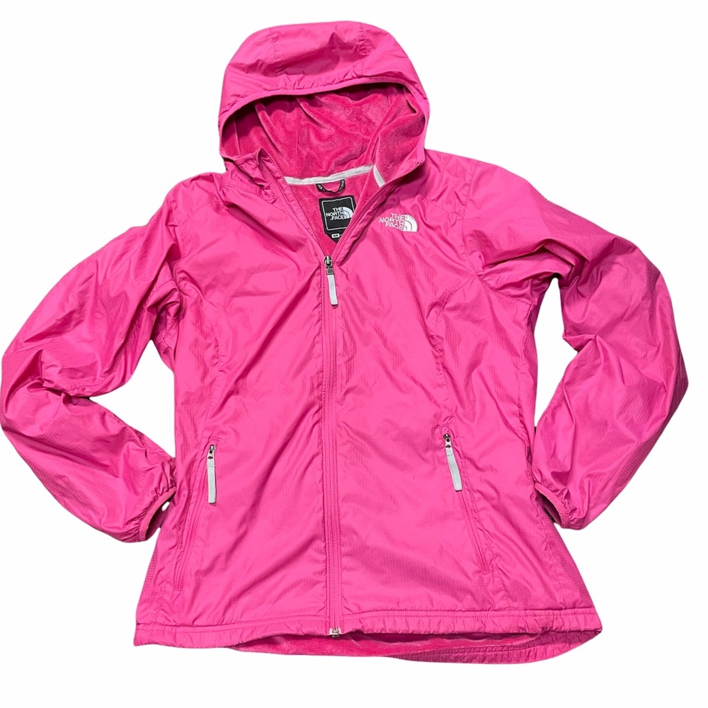 The North Face Pink Hooded Fleece Lined Jacket